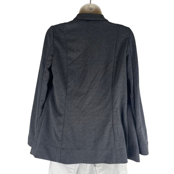 Lori Goldstein Drape Collar Open Front Blazer Jacket Gray Size XXS - Picture 5 of 7
